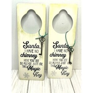 Santa's Magic Key for House with No Chimney Ornament, Santa Key Door Hanger